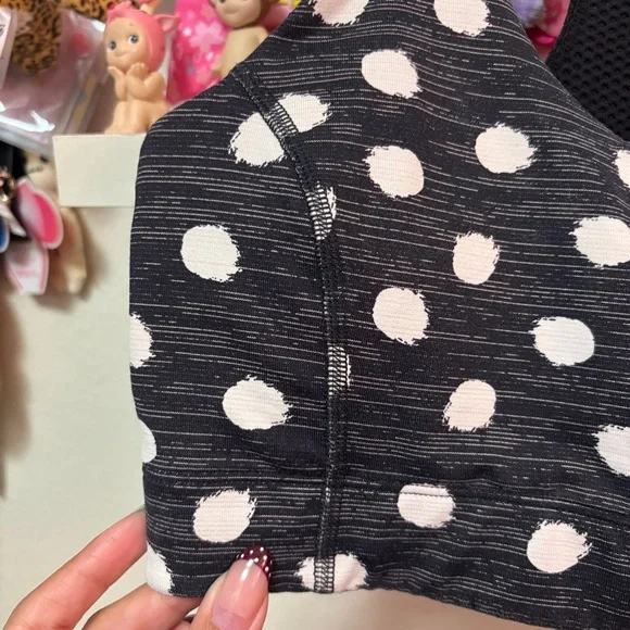 Outdoor Voices Doing Things polka dot Sports Bra Sz Small - Picture 4 of 7